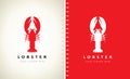 Lobster logo vector. Seafood design.